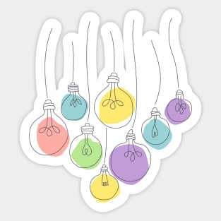 Colorful lamps Sticker